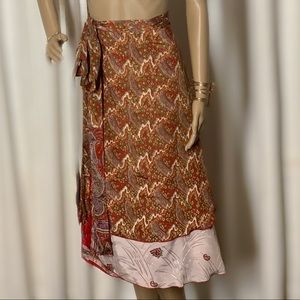 Double Layer Reversible Silk Wrap Skirt/Dress
